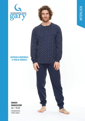 PIGIAMA CONFORMATO UOMO M/L S60025 Tellini S.r.l. Ingrosso Abbigliamento